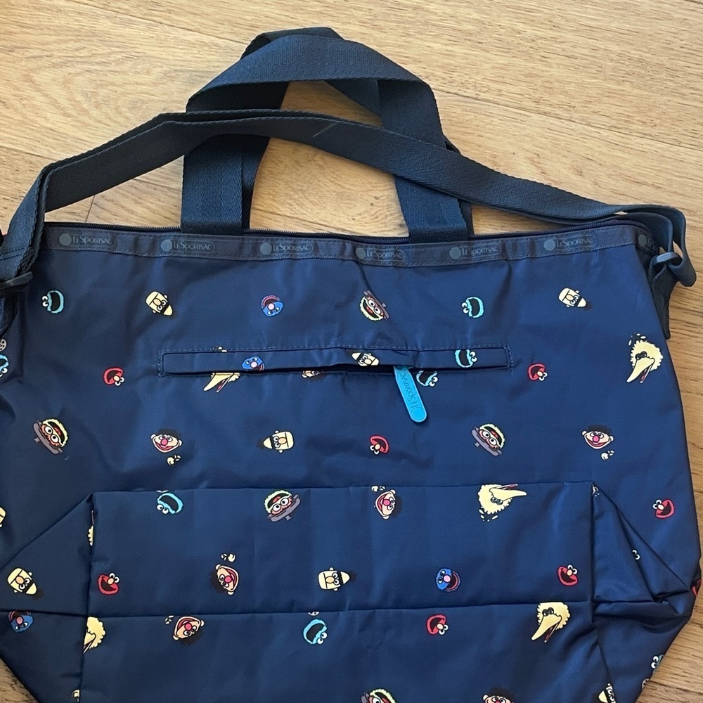 LeSportsac Navy Tote with Sesame Street Characters - Picture 6 of 6